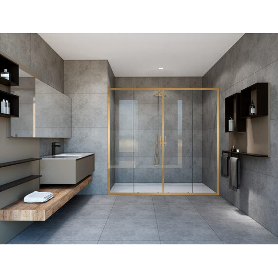Душевая дверь Vincea Garda 170 см VDS-1G2170CLG, золото/прозрачное - фото 2