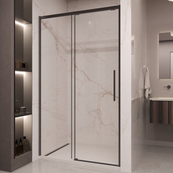 Душевая дверь Vincea Stella 120 см VDS-1ST120CLB (стекло 8 м) чёрный/прозрачное - фото 8