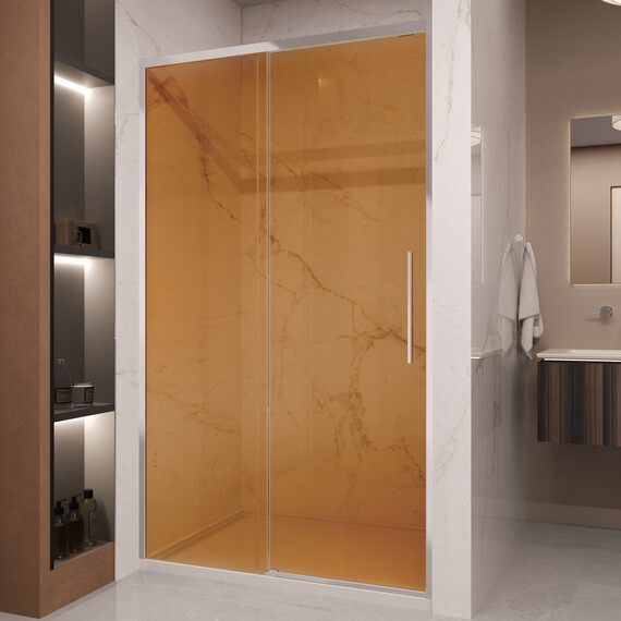 Душевая дверь Vincea Stella 120 см VDS-1ST120GS (стекло 8 м) хром/янтарь - фото 
