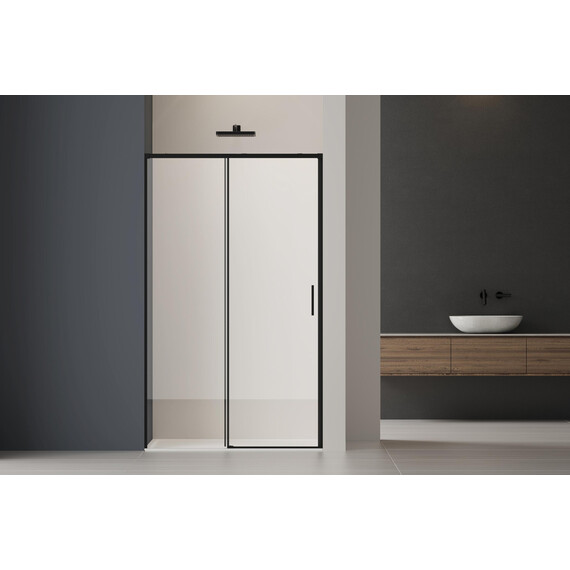 Душевая дверь Vincea Soft 2 120 см VDS-3SO2120CLB, чёрный/прозрачное - фото 2