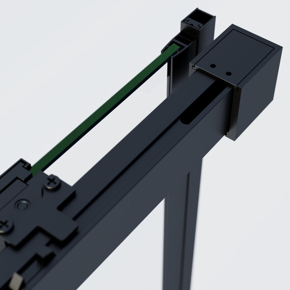 Душевая дверь Vincea Soft 2 120 см VDS-3SO2120CLB, чёрный/прозрачное - фото 4