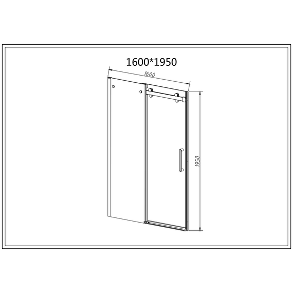 Душевая дверь Vincea Como-N 160 см VDS-4CN160CGB (стекло 8 мм) чёрный/тонировнное - фото 5