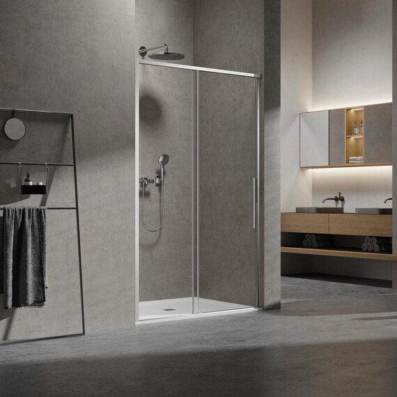 Душевая дверь Vincea Slim 140 см VDS-6SL140CL (стекло 8 мм) хром/прозрачное - фото 