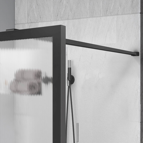 Душевая перегородка Vincea Walk-In 120 см VSW-1HP120FLGM (стекло 8 мм) вороненая сталь/рифленое - фото 3