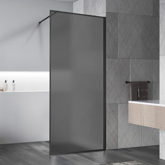 Душевая перегородка Vincea Walk-In 90 см VSW-1HP900GFB (стекло 8 мм) чёрный/тонированное - фото 4