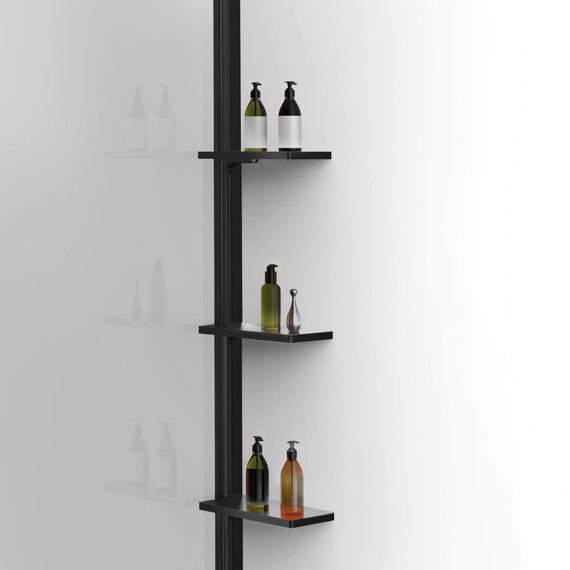 Душевая перегородка Vincea Walk-In 120 см VSW-1WSL120CLB (стекло 8 мм) чёрный/прозрачное - фото 2