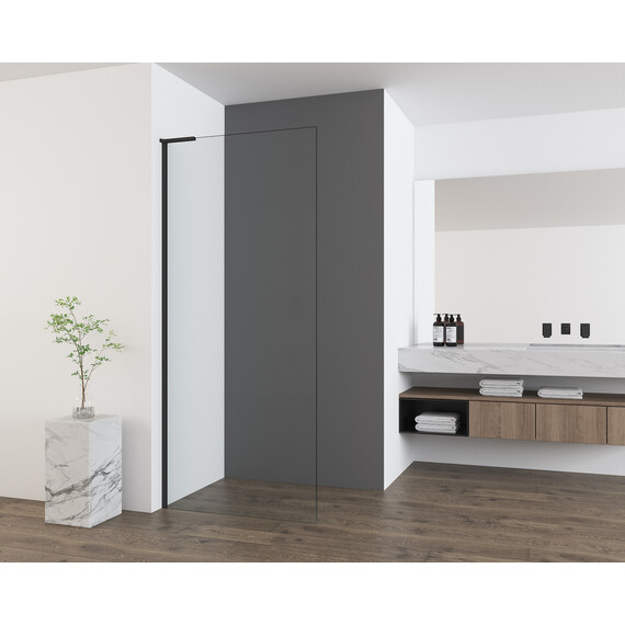 Душевая перегородка Vincea Walk-In 80 см VSW-7HA800CLB (стекло 8 мм) чёрный/прозрачное - фото 2