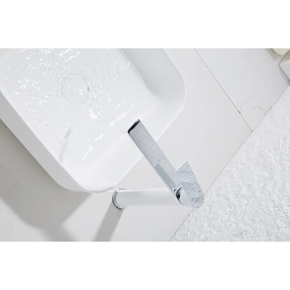 Смеситель для раковины высокий Haiba HB11505-8, белый/хром - фото 11