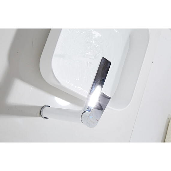 Смеситель для раковины высокий Haiba HB11505-8, белый/хром - фото 10