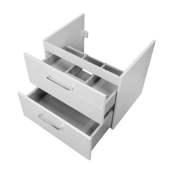 Тумба подвесная с раковиной Azario Ника 60 см CS00106461 (раковина Monte Neo 60) белый глянцевый - фото 6