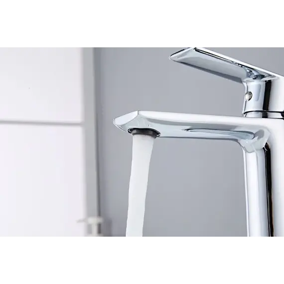 Душевой комплект Haiba: Душевая стойка HB24505 + смеситель для раковины HB10505, цвет хром - фото 8