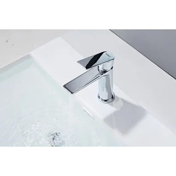 Душевой комплект Haiba: Душевая стойка HB24505 + смеситель для раковины HB10505, цвет хром - фото 5