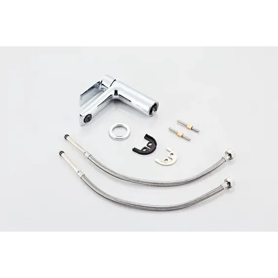 Душевой комплект Haiba: Душевая стойка HB24505 + смеситель для раковины HB10505, цвет хром - фото 27