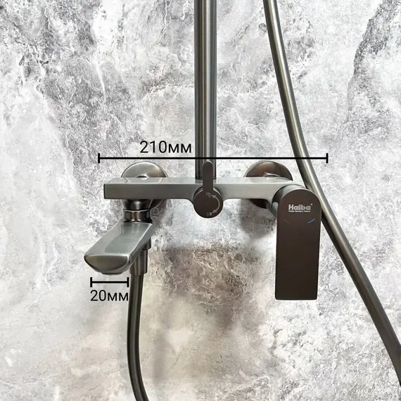 Душевая стойка Haiba HB24505-3, графит - фото 5