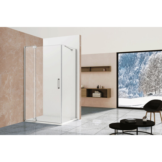 Душевое ограждение Vincea Extra 110-120x100 см VSR-1E111210CL (стекло 8 мм) хром/прозрачное - фото 2