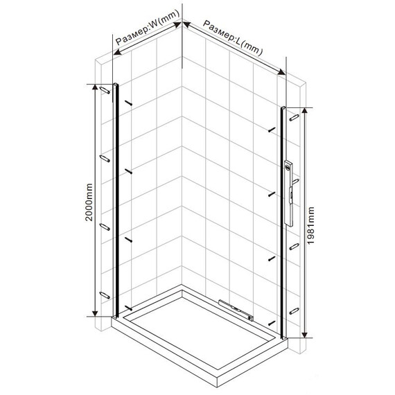 Душевое ограждение Vincea Extra 110-120x100 см VSR-1E111210CL (стекло 8 мм) хром/прозрачное - фото 5