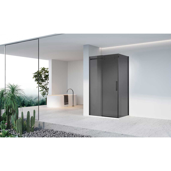 Душевое ограждение Vincea Como-N 130x100 см VSR-4CN1013CGB (стекло 8 мм) чёрный/тонированное - фото 2