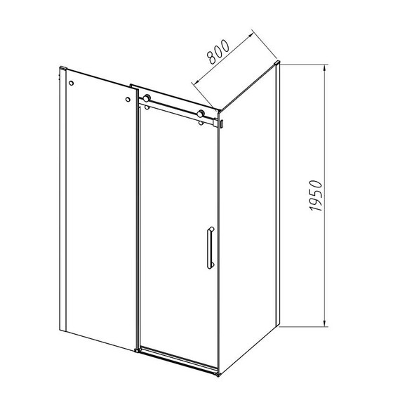 Душевое ограждение Vincea Como-N 130x80 см VSR-4CN8013CGB (стекло 8 мм) чёрный/тонированное - фото 8