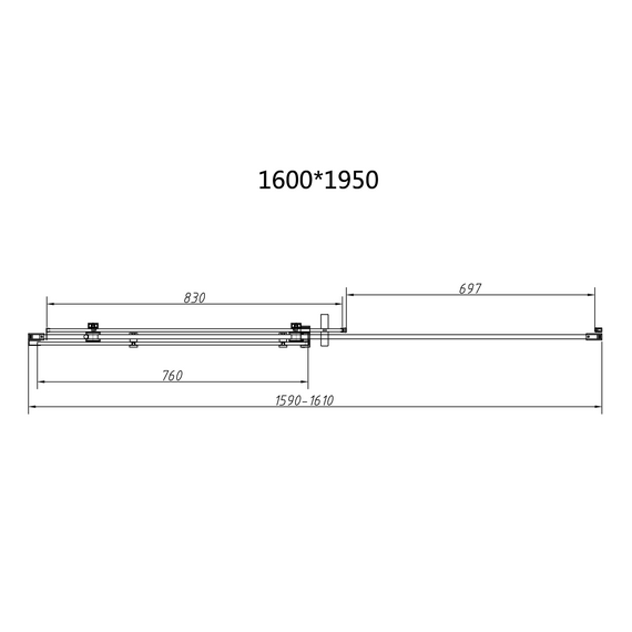 Душевое ограждение Vincea Como-N 160x80 см VSR-4CN8016CGB (стекло 8 мм) чёрный/тонированное - фото 6