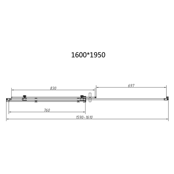 Душевое ограждение Vincea Como-N 160x80 см VSR-4CN8016CL (стекло 8 мм) хром/прозрачное - фото 6