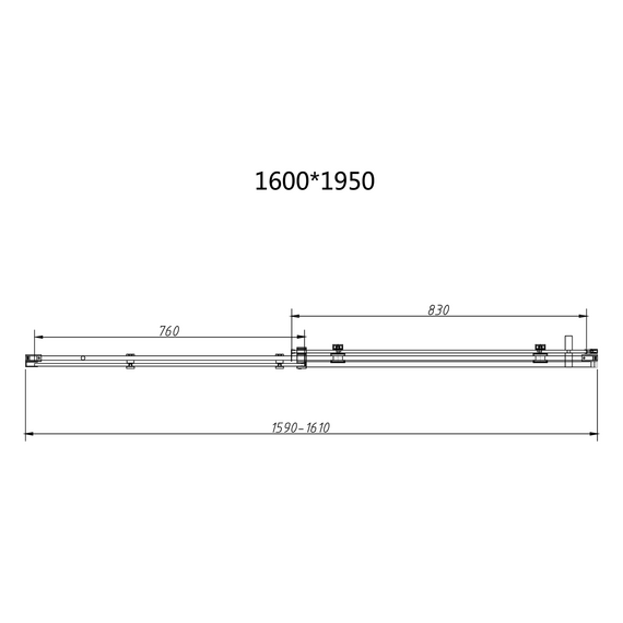 Душевое ограждение Vincea Como-N 160x80 см VSR-4CN8016CL (стекло 8 мм) хром/прозрачное - фото 7