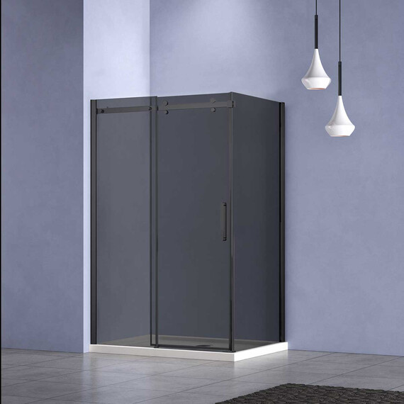 Душевое ограждение Vincea Como-N 140x90 см VSR-4CN9014CGB (стекло 8 мм) чёрный/тонированное - фото 3