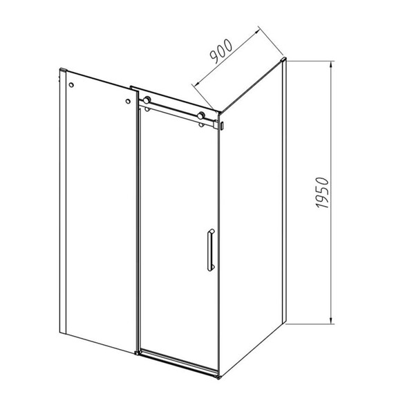 Душевое ограждение Vincea Como-N 140x90 см VSR-4CN9014CGB (стекло 8 мм) чёрный/тонированное - фото 8