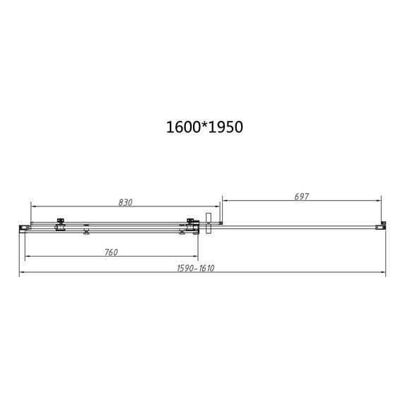 Душевое ограждение Vincea Como-N 160x90 см VSR-4CN9016CGB (стекло 8 мм) чёрный/тонированное - фото 6