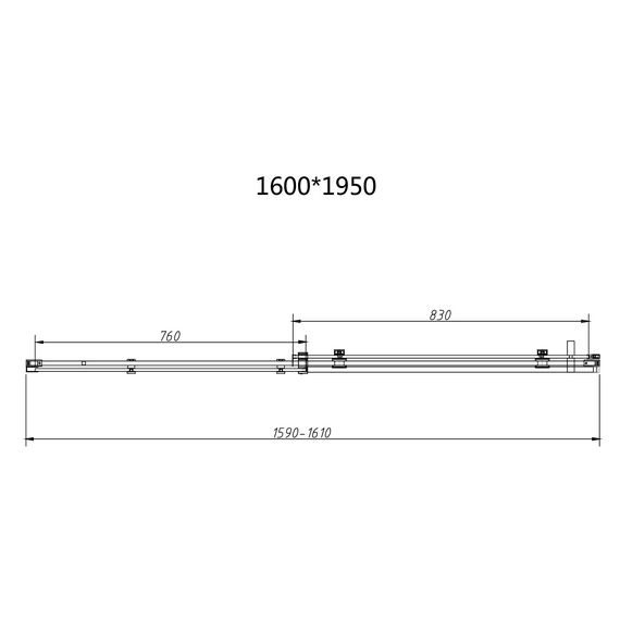 Душевое ограждение Vincea Como-N 160x90 см VSR-4CN9016CGB (стекло 8 мм) чёрный/тонированное - фото 7