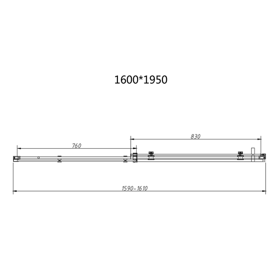 Душевое ограждение Vincea Como-N 160x90 см VSR-4CN9016CL (стекло 8 мм) хром/прозрачное - фото 7
