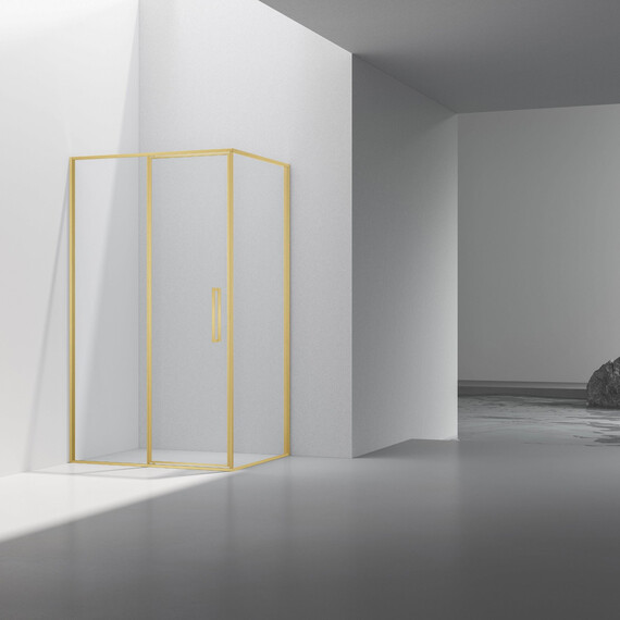 Душевое ограждение Vincea Slim 120x90 см VSR-4SLP9012CLG (стекло 8 мм) золото/прозрачное - фото 