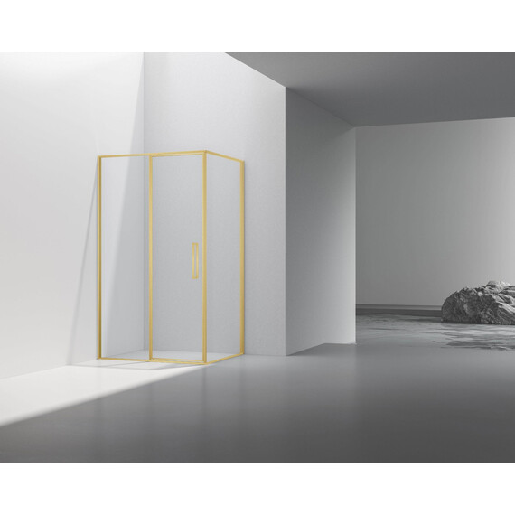 Душевое ограждение Vincea Slim 120x90 см VSR-4SLP9012CLG (стекло 8 мм) золото/прозрачное - фото 4