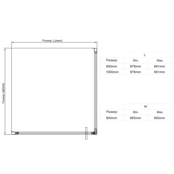 Душевое ограждение Vincea Slim 90x90 см VSR-4SLP9090CLGM (стекло 8 мм) вороненая сталь/прозрачное - фото 4