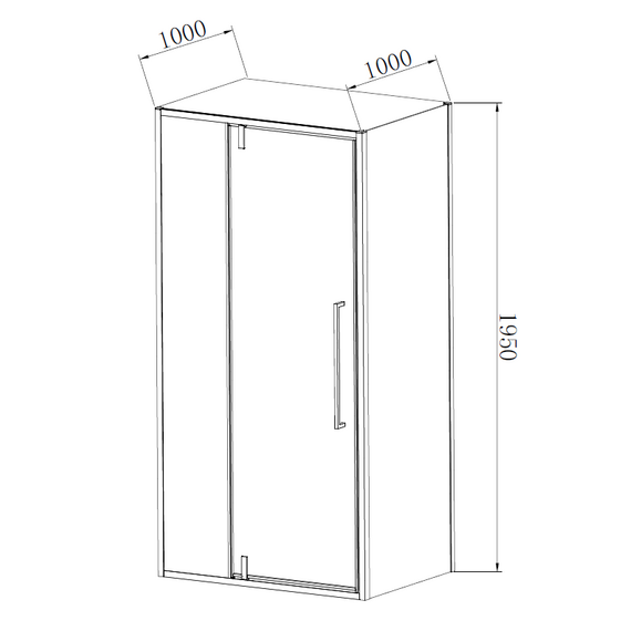 Душевое ограждение Vincea Slim-N 120x100 см VSR-4SNP1012CLGM, вороненая сталь/прозрачное - фото 6