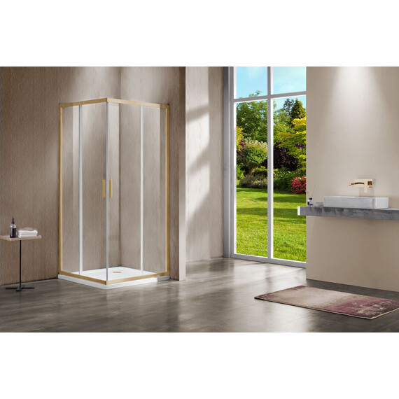 Душевое ограждение Vincea Garda 120x100 см VSS-1G1012CLG, золото/прозрачное - фото 2