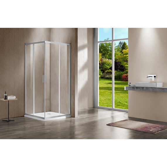 Душевое ограждение Vincea Garda 120x120 см VSS-1G1212CLBN, никель/прозрачное - фото 2