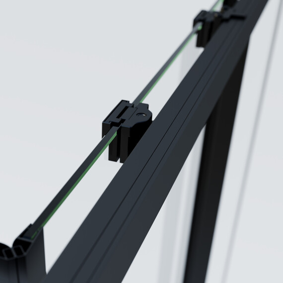 Душевое ограждение Vincea Soft 2 90x90 см VSS-3SO2900CLB, чёрный/прозрачное - фото 2