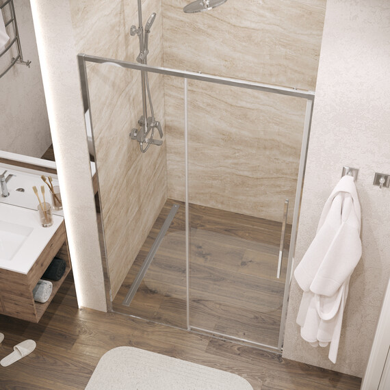 Душевая дверь Grossman  Galaxy 120 см 100.K33.01.120.10.00, хром/прозрачное - фото 5