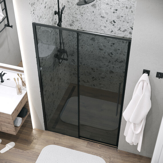 Душевая дверь Grossman  Galaxy 120 см 100.K33.01.120.21.10, чёрный/тонированное - фото 5