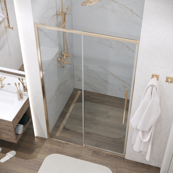 Душевая дверь Grossman  Galaxy 100 см 100.K33.01.100.32.00, золото/прозрачное - фото 5