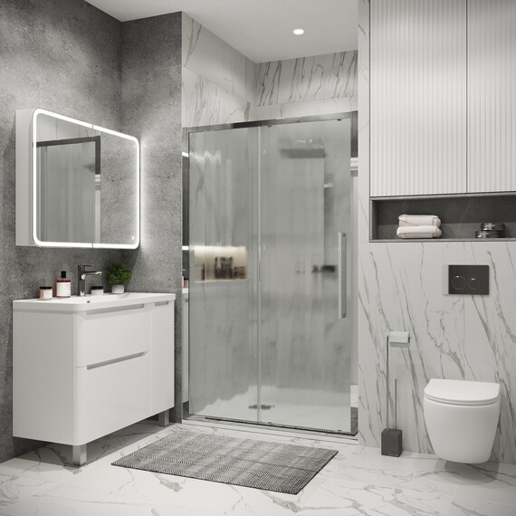 Душевая дверь Grossman  Cosmo 120 см 100.K33.02.120.10.02, хром/шиншилла - фото 3