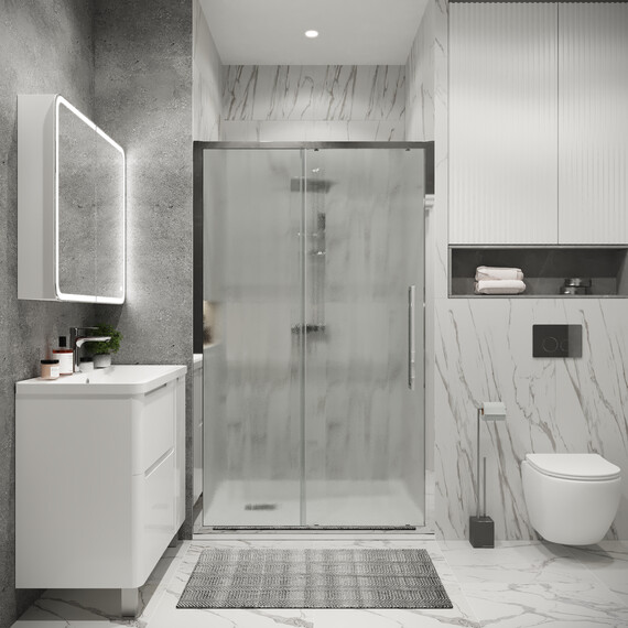 Душевая дверь Grossman  Cosmo 120 см 100.K33.02.120.10.02, хром/шиншилла - фото 4