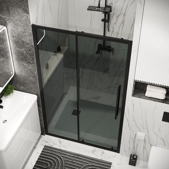 Душевая дверь Grossman  Cosmo 130 см 100.K33.02.130.21.10, чёрный/тонированное - фото 5