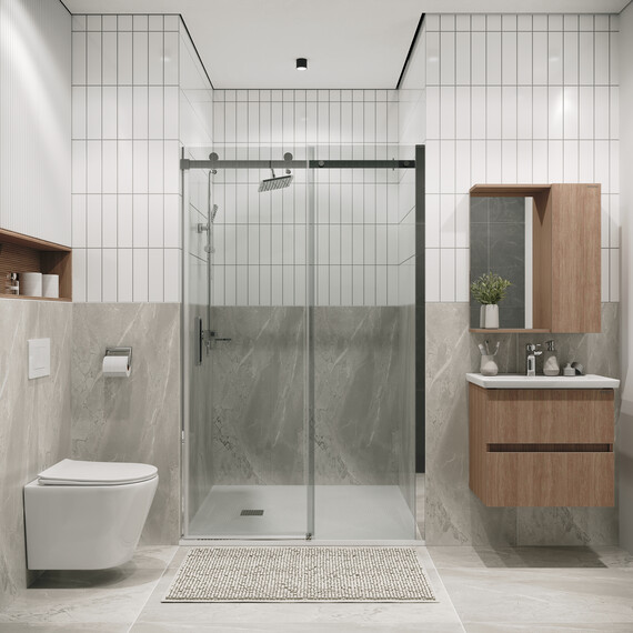 Душевая дверь Grossman  Classic 140 см 100.K33.04.140.10.00 (стекло 8 мм) хром/прозрачное - фото 4