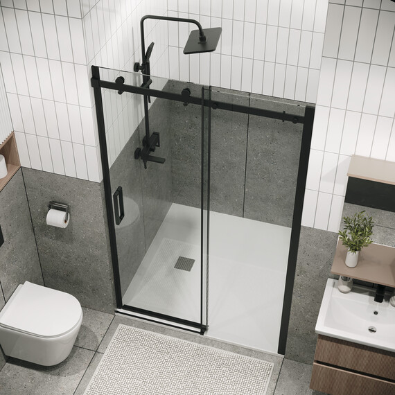 Душевая дверь Grossman  Classic 100 см 100.K33.04.100.21.00 (стекло 8 мм) чёрный/прозрачное - фото 5