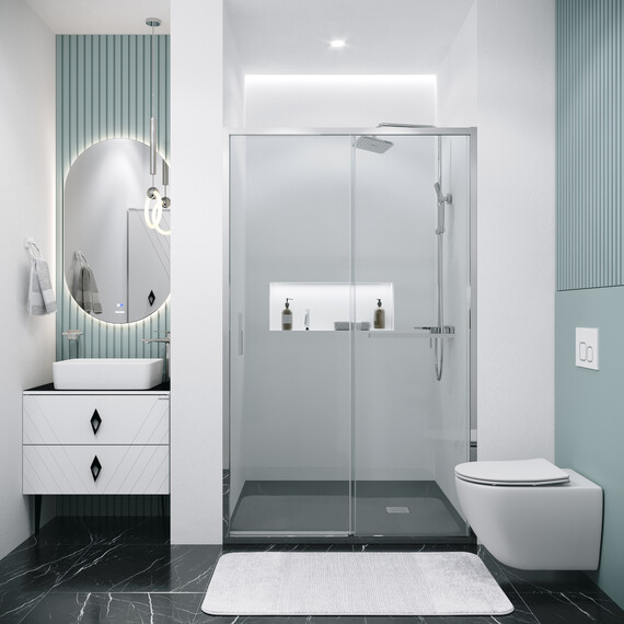 Душевая дверь Grossman  Style 130 см 100.K33.05.130.10.00, хром/прозрачное - фото 3