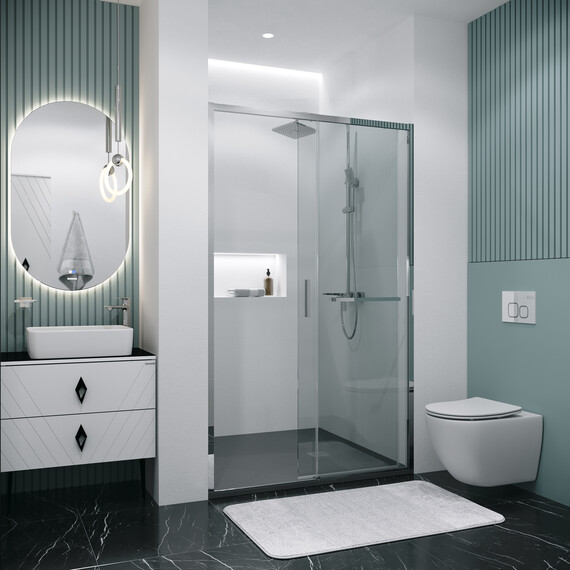 Душевая дверь Grossman  Style 130 см 100.K33.05.130.10.00, хром/прозрачное - фото 5