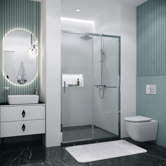 Душевая дверь Grossman  Style 130 см 100.K33.05.130.10.00, хром/прозрачное - фото 6