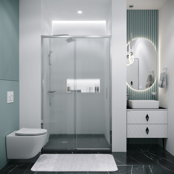 Душевая дверь Grossman  Style 130 см 100.K33.05.130.10.02, хром/шиншилла - фото 3