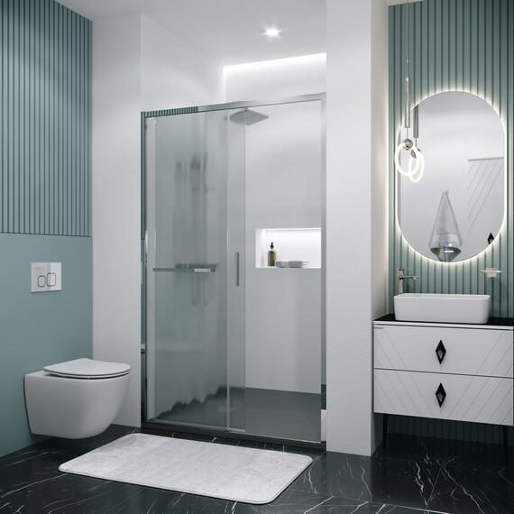 Душевая дверь Grossman  Style 130 см 100.K33.05.130.10.02, хром/шиншилла - фото 6